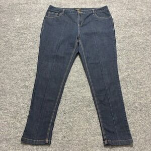 Lane Bryant Womens Jeans Size 16 Dark Wash Denim Straight Stretch Mid Rise